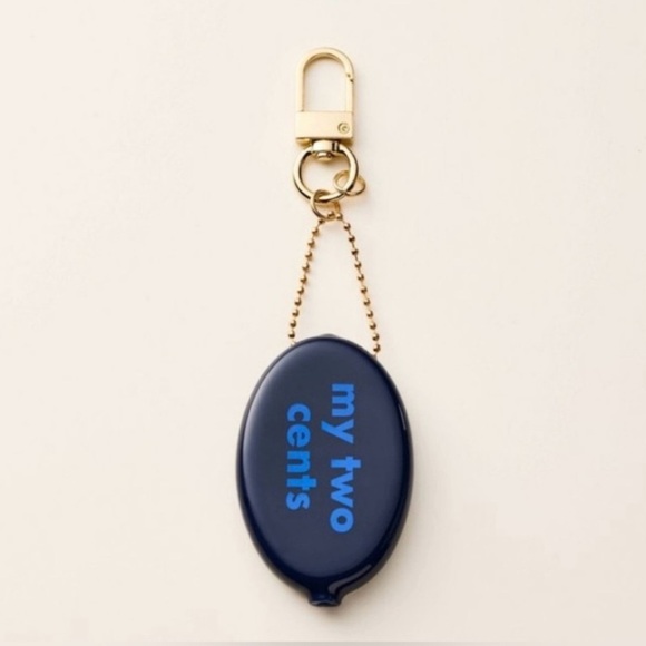 Kate Spade Blue Coin Holder Keychain TARGET COLLAB NEW - Picture 4 of 6